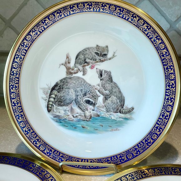 Vintage Lenox Woodland Wildlife Limited Issue Raccoons Collector Plate - Picture 3 of 6